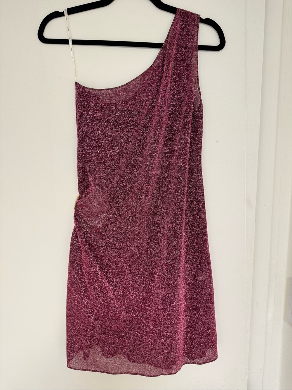 OSEREE LUMIERE MINI ONE SHOULDER *PURPLE* DRESS-NWT- SIZE M - Picture 6 of 7
